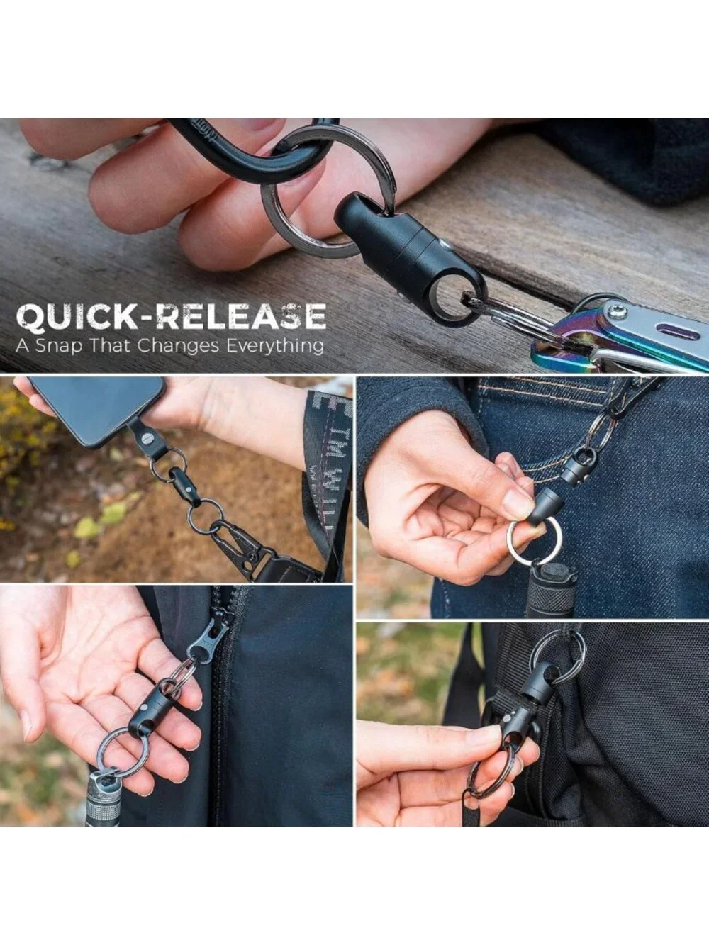Strong Magnet Quick Release Keychain Connector | Durable, Lightweight, Versatile
